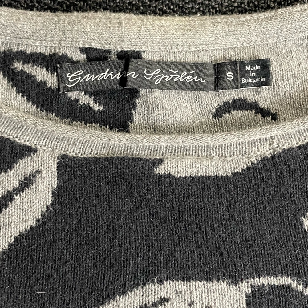 Gudrun Sjoden black / grey Violin Jumper 100% Cotton Tulip Festival Boho sz S - Picture 3 of 14